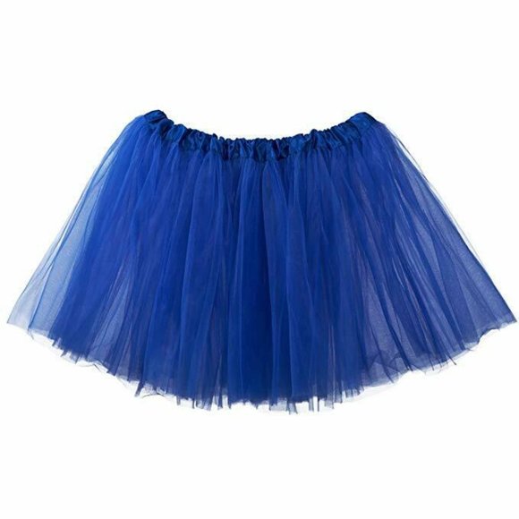 (5/$25 SALE ✅) Tutu Skirt Classic Blue Elastic 3 Layer Tulle Tutu 8/10 - Picture 4 of 5